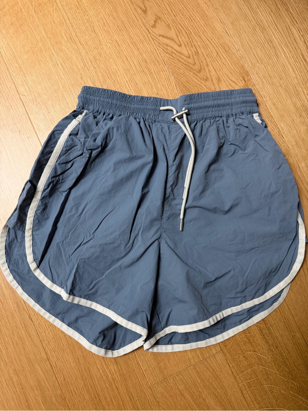 Varley Harmon high rise 2.0 Women’s Drawstring Athletic Shorts - Blue white xs